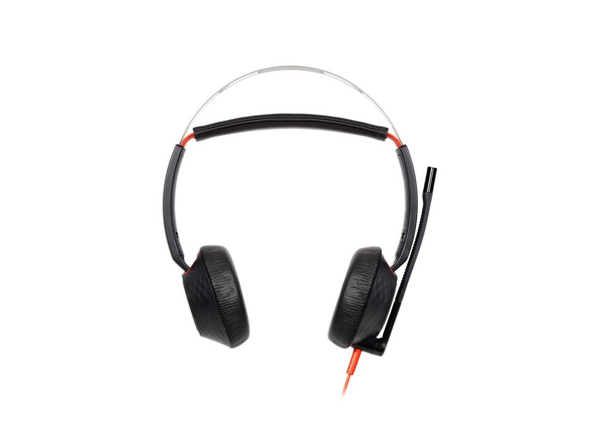 HP Poly Blackwire 5220 Stereo USB-C Headset +3.5mm Plug +USB-C/A Adapter