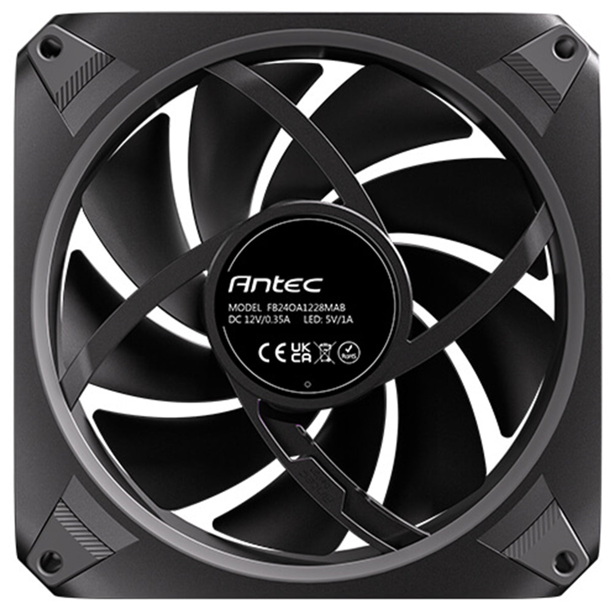 Antec Orbit 120 ARGB 120 mm PWM Fan Triple Pack - 120 mm x 28 mm, Fluid Dynamic Bearing, 200-2000 RPM, 66.72 CFM, aRGB Lighting, Anti-Vibration Pads