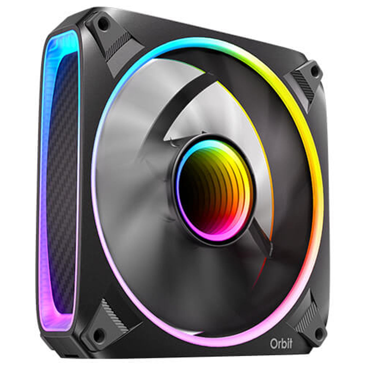 Antec Orbit 120 ARGB 120 mm PWM Fan Triple Pack - 120 mm x 28 mm, Fluid Dynamic Bearing, 200-2000 RPM, 66.72 CFM, aRGB Lighting, Anti-Vibration Pads