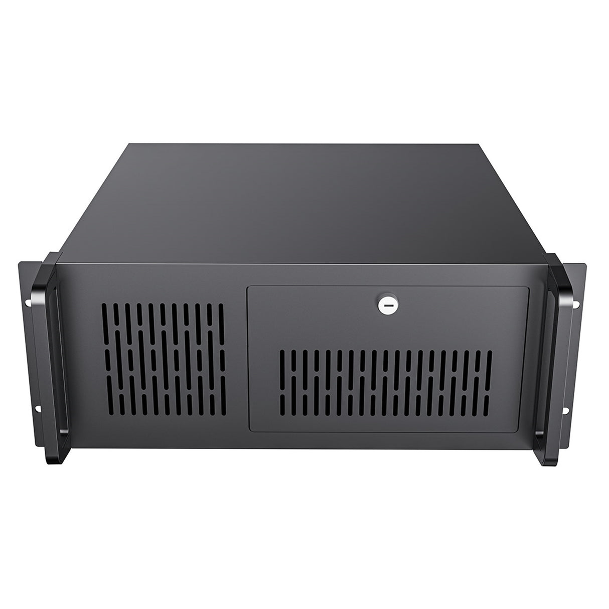 CiT 4U Rackmount Server Case 500mm, Heavy-Duty Industrial Chassis with Lockable Front Door, Supports ATX/mATX, 8x Internal HDD Bays for Massive Storage, Black