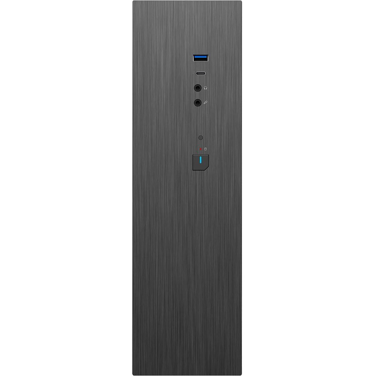 CiT S8i SFF Micro-ATX PC Case - 8.3L Compact Desktop Chassis, Brushed Front, 1 x 80mm Fan, 2 x USB 3.0, TFX PSU Support, Black