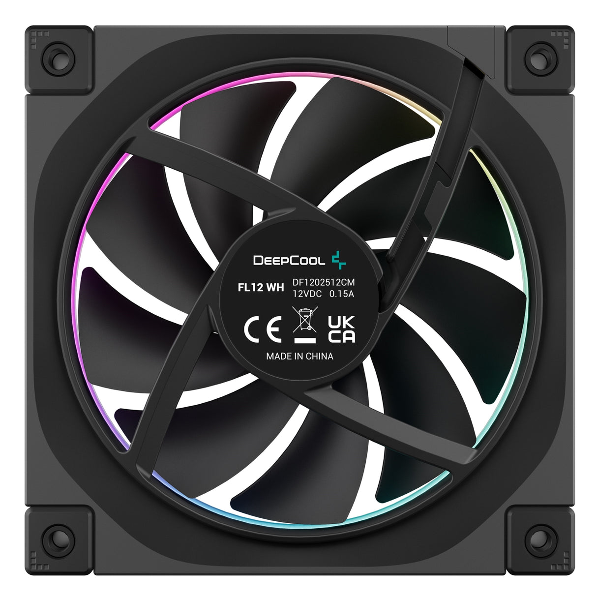 DeepCool FL12 120mm PWM 3 Pack Fan - High Performance, Low Noise, Fluid Dynamic Bearing, 36 ARGB LEDs, 500-2150 RPM, 55 CFM Airflow, 4-Pin PWM Control