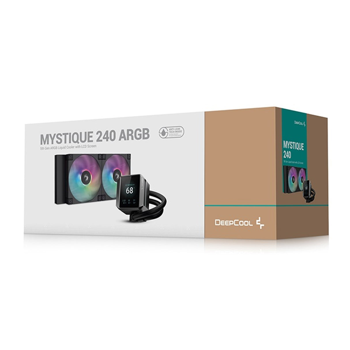 DeepCool Mystique 240 CPU Cooler, ARGB, Personalized Cooling with 2.8" TFT LCD Screen and Enhanced Pump Performance, 5 year warranty