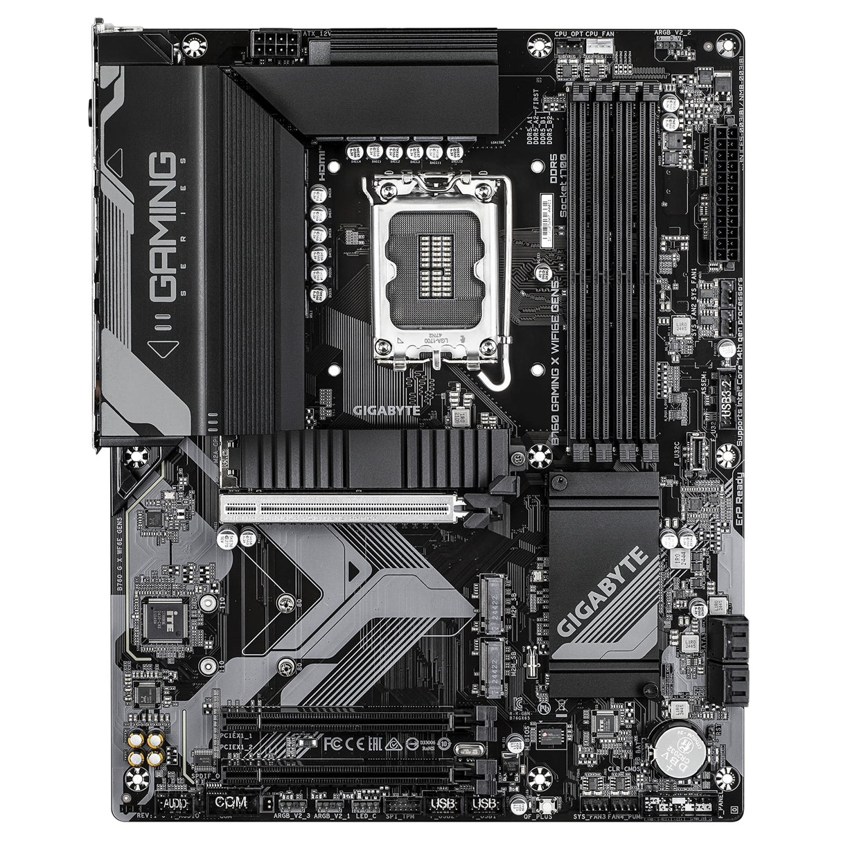 Gigabyte B760 GAMING X WIFI6E GEN5 Socket Motherboard, ATX, 4x DDR5 Slots, 3x M.2 Socket, 2.5GbE LAN, Wi-Fi 6E, 1x HDMI Port / 1x Display Port
