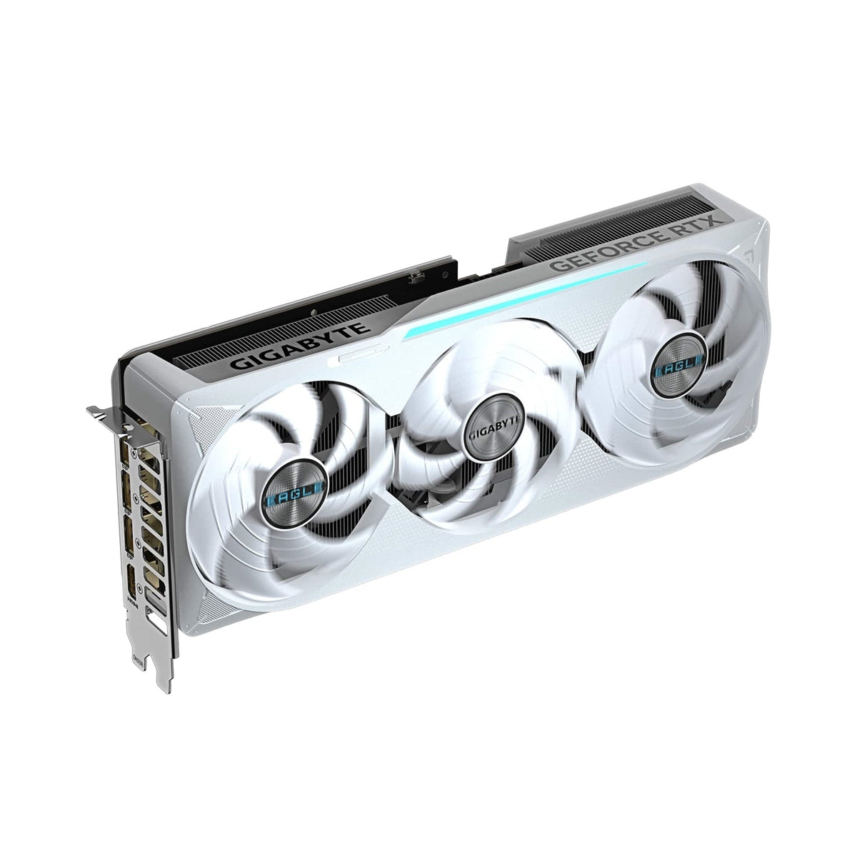 Gigabyte NVIDIA GeForce RTX 5070 Ti EAGLE OC ICE SFF 16GB GDDR7 Graphics Card, 8960 CUDA Cores, 2542 MHz Core Clock, Triple Fan, White, 3x DisplayPorts / 1x HDMI Port