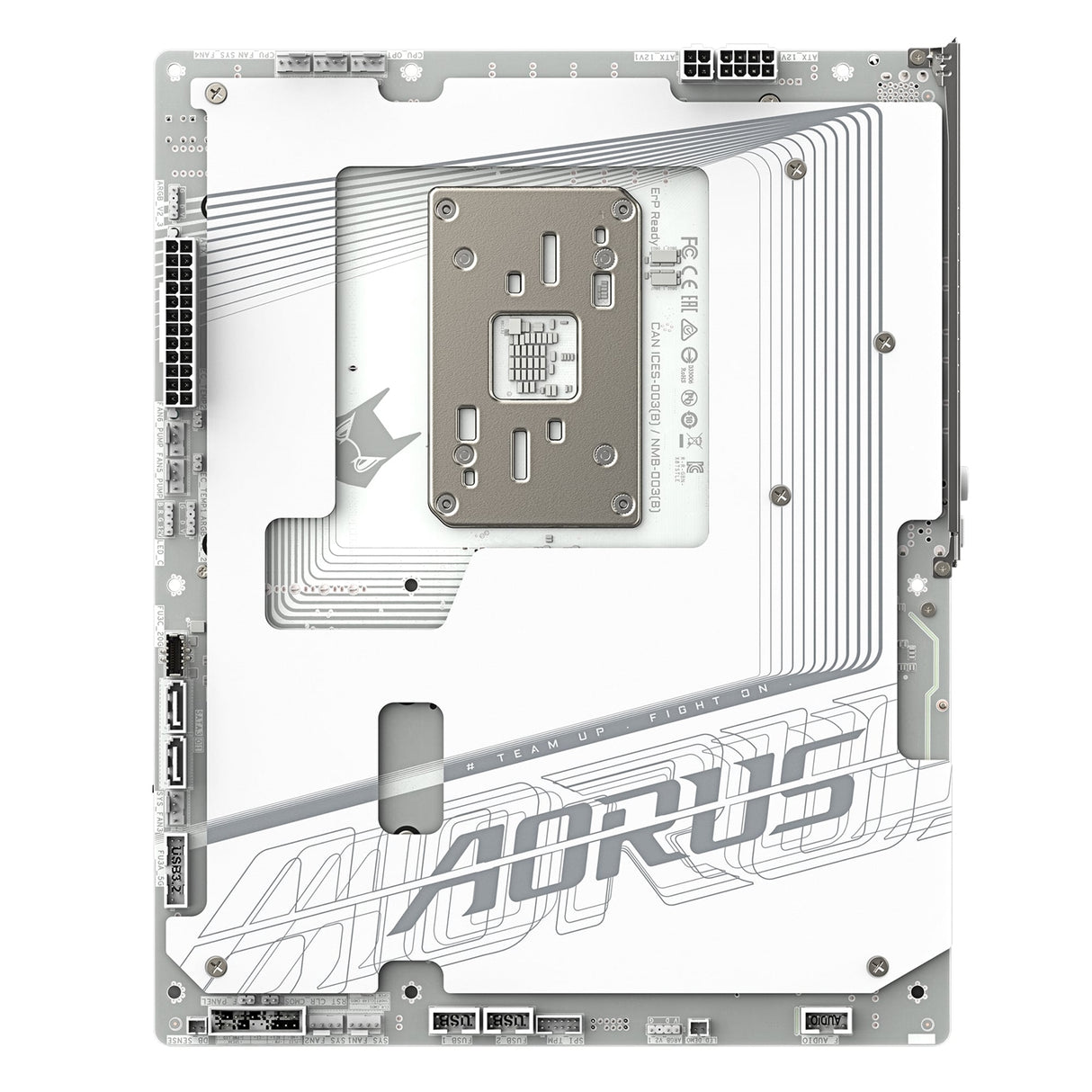 Gigabyte X870 AORUS STEALTH ICE AMD AM5 Socket Motherboard, ATX, 4x DDR5 Slots, 4x M.2 Socket, 5GbE LAN, WiFi 7, 1x HDMI Port / 2x USB-C (USB4)
