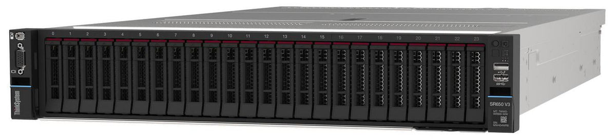 Lenovo Intel Xeon Gold 5515+ 8C 165W 3.2G, 1x32GB 1Rx4 RAM, 8x 2.5" SAS Open bay, 1x1100W Titanium, 9350-8i