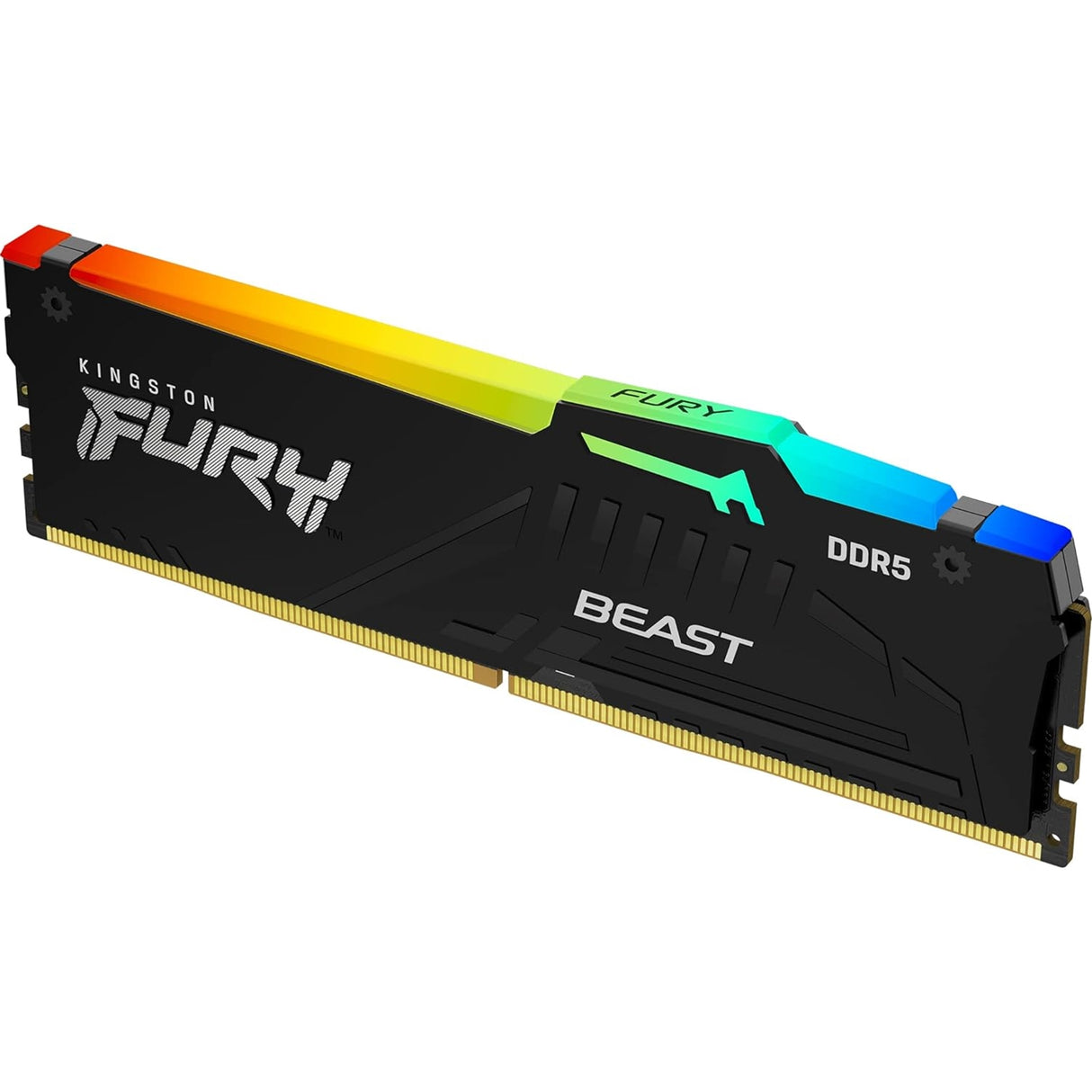Kingston FURY Beast KF556C40BBAK4-128 128GB (4x 32GB) DIMM System Memory, 5600MHz, DDR5, CL40, Black, RGB, Intel XMP