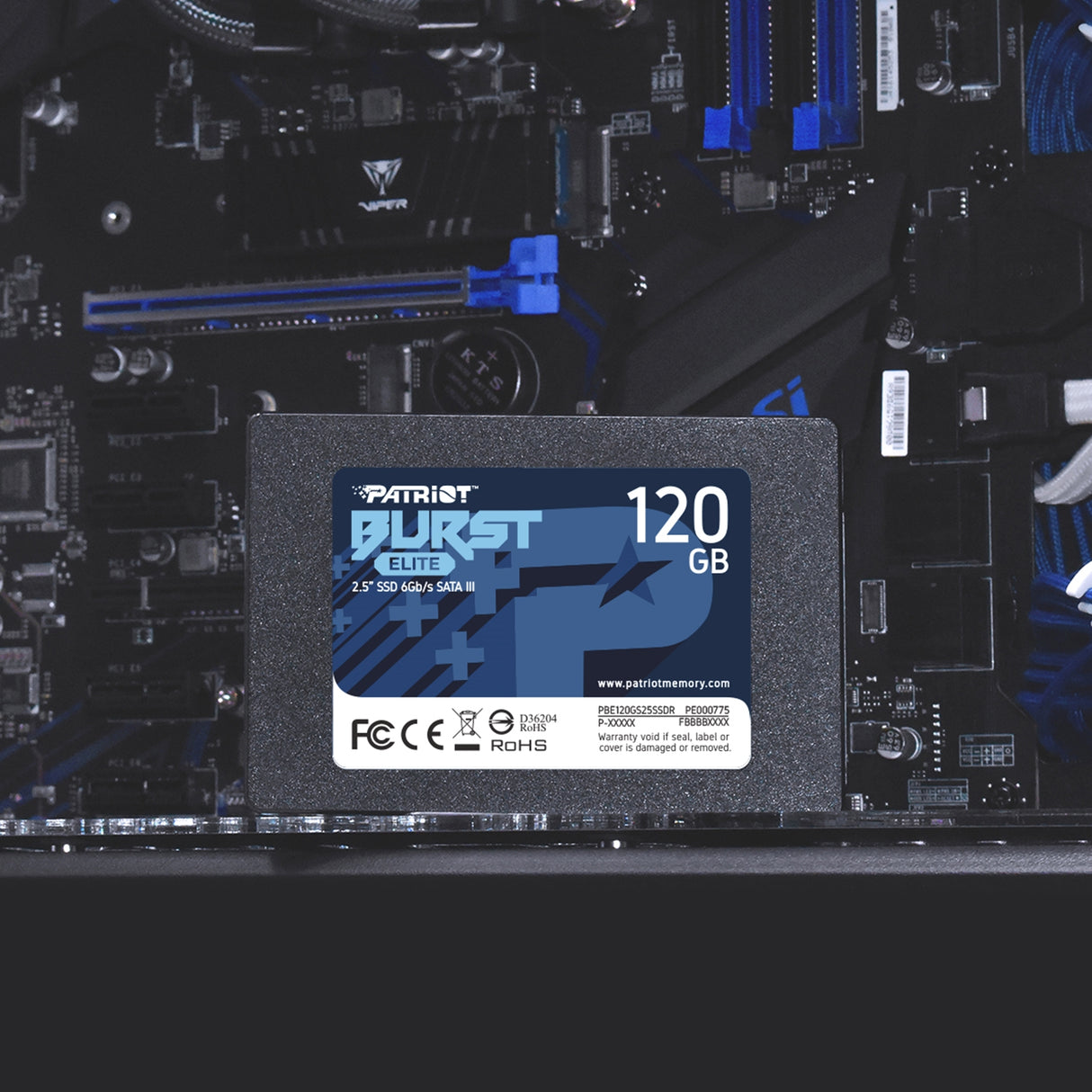 Patriot Elite (PBE120GS25SSDR) 120GB 2.5 Inch SSD, Sata 3 Interface, Read 450MB/s, Write 320MB/s,3 Year Warranty