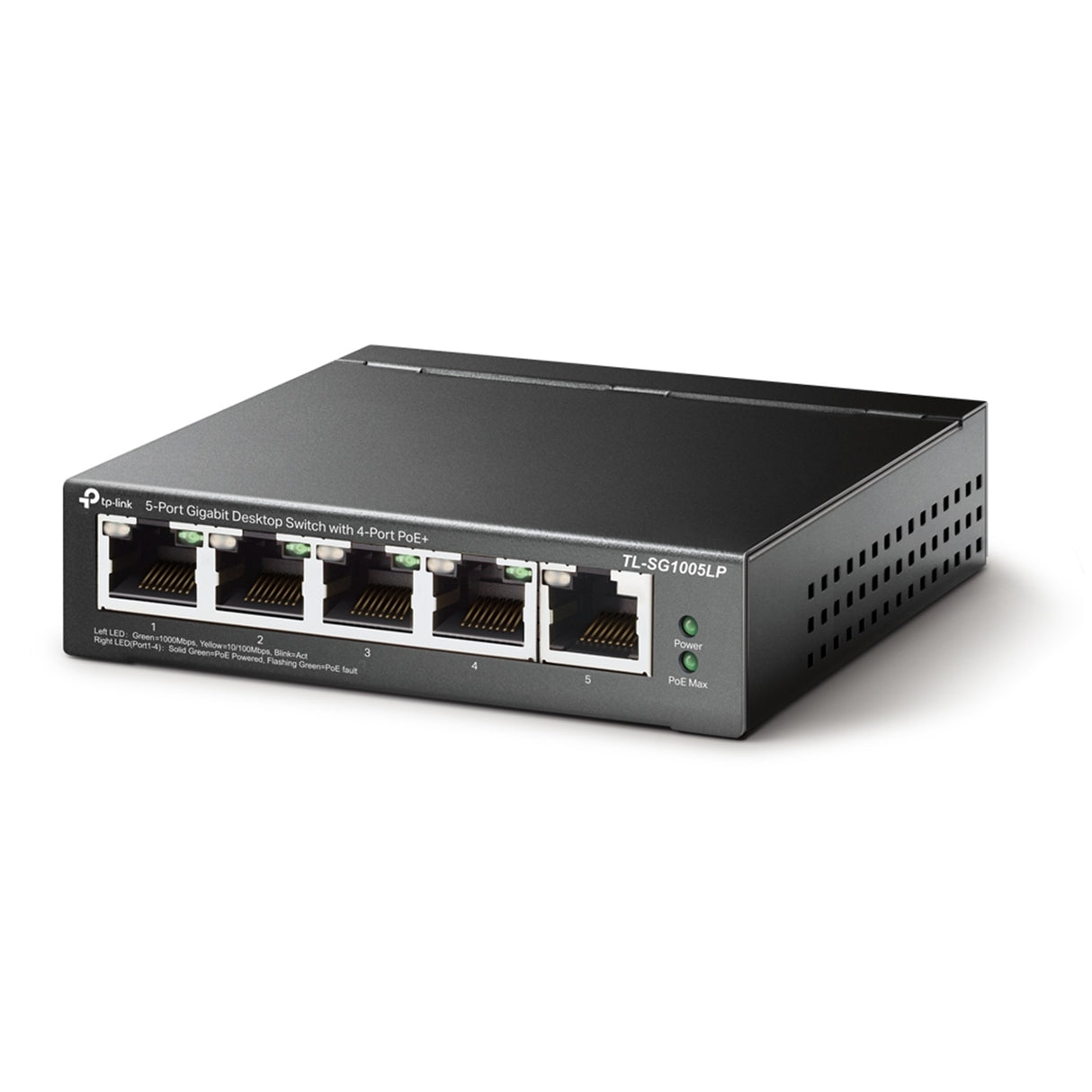 TP-Link TL-SG1005LP 5-Port Metal Gigabit Desktop PoE Switch with 4-Port PoE+ (40W)