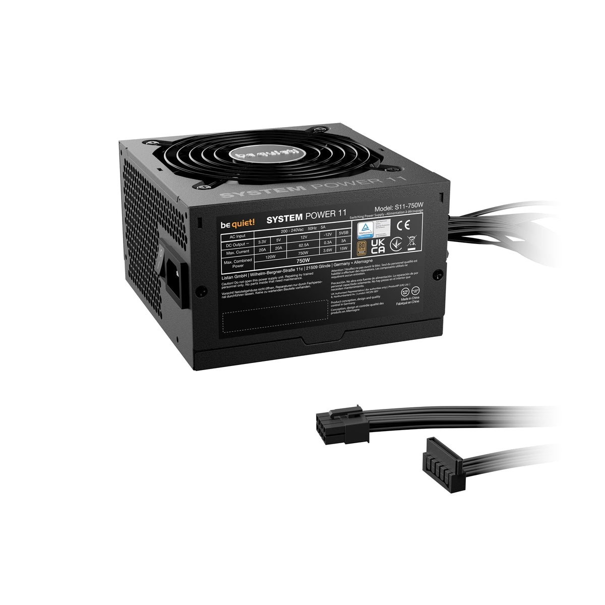 be quiet! System Power 11 750W is ATX 3.1 compliant and PCIe 5.1 compatible, 5-year manufacturer's warranty