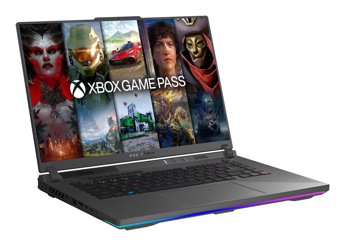 ASUS ROG Strix G16 G614PM-RV065W AMD Ryzen™ 9 8940HX Laptop 40.6 cm (16") WUXGA 16 GB DDR5-SDRAM 1 TB SSD NVIDIA GeForce RTX 5060 Wi-Fi 6E (802.11ax) Windows 11 Home Black, Grey