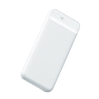 Prevo SP3012 Power bank,10000mAh Portable Fast Charging for Smart Phones, Tablets and Other Devices, Slim Design, Dual-Port with USB Type-C and Micro USB Connection, White