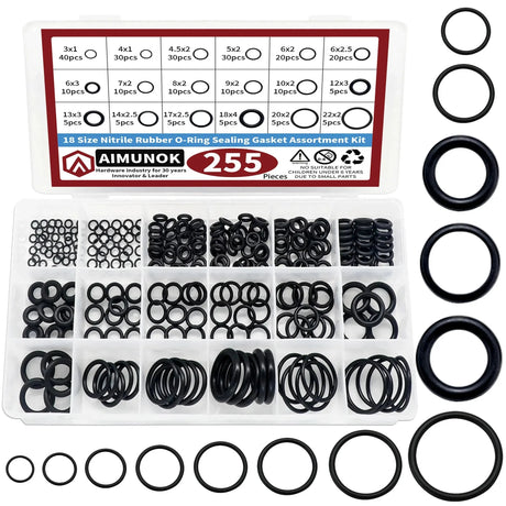 255pcs O-Ring Assortment