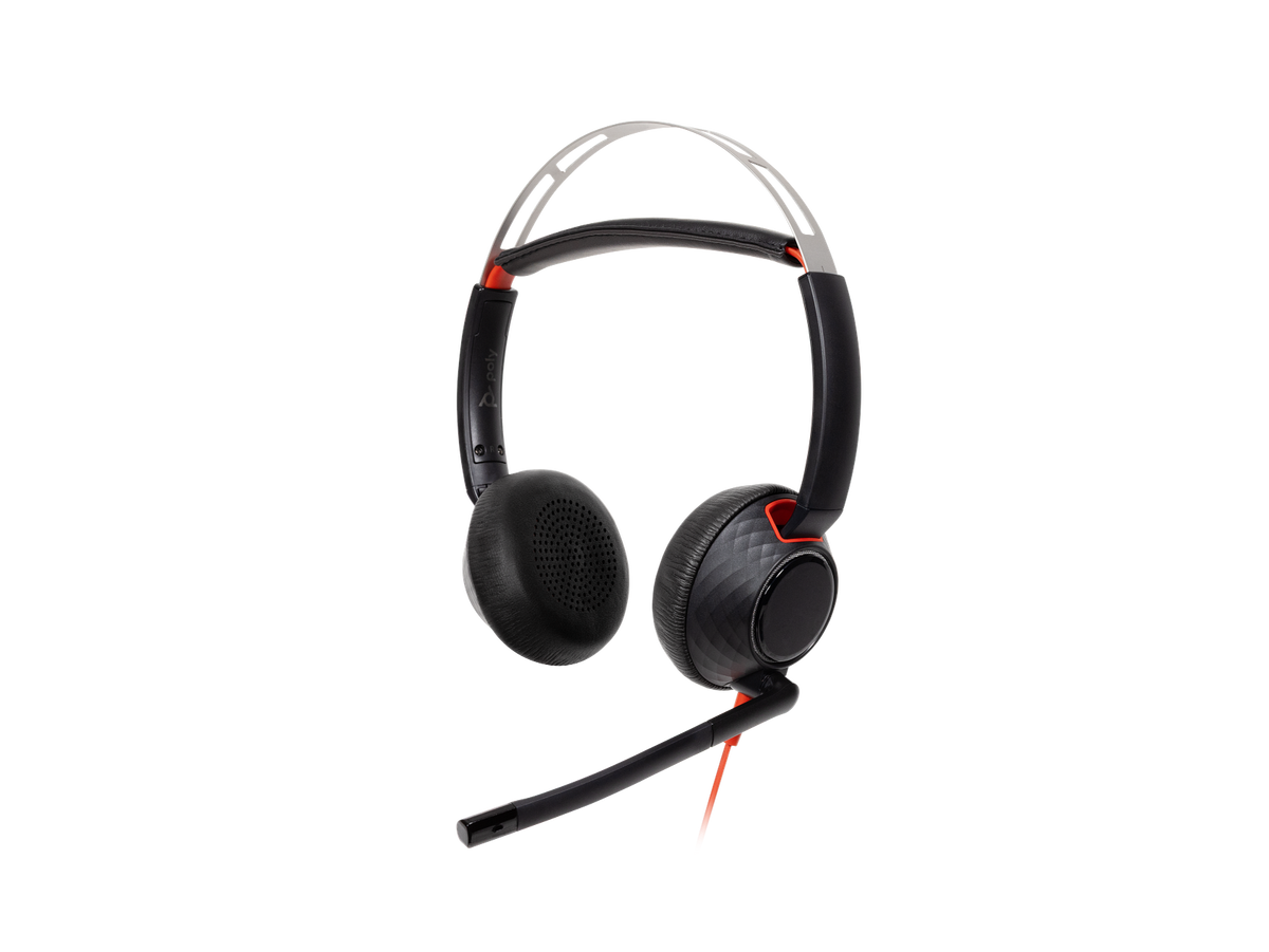 HP Poly Blackwire 5220 Stereo USB-C Headset +3.5mm Plug +USB-C/A Adapter