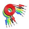 5 Stück 4 mm Kupfer-Bananenstecker auf Bananenstecker-Messleitungen.