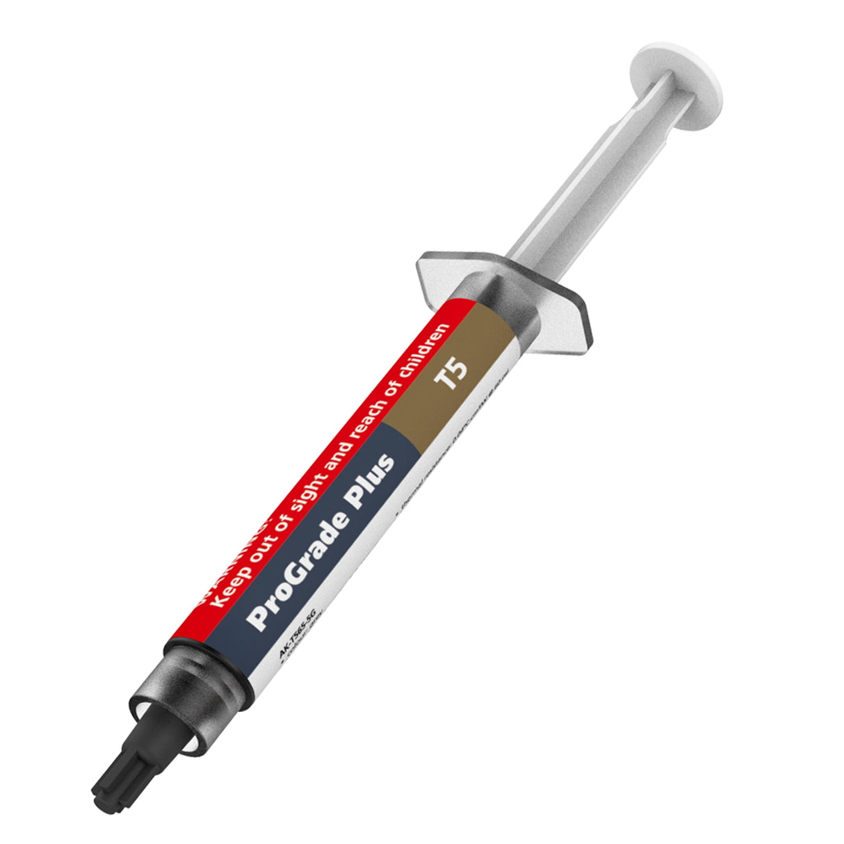 AKASA AK-T565-5G T5 Pro-Grade+ Thermal Compound Syringe, 5g, Grey, Ultra-Performance with Hybrid Silicone & Nano-Diamond Particles, Non-Curing, Non-Electrically Conductive, Includes Spreader & Cleaning Wipes