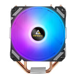 ANTEC A400i Fan CPU Cooler, Universal Socket, 120mm Neon Light Effect Silent RGB PWM Fan, 1800RPM, 4 Direct-Touch Copper Heatpipes, Intel LGA 1700 Bracket Included