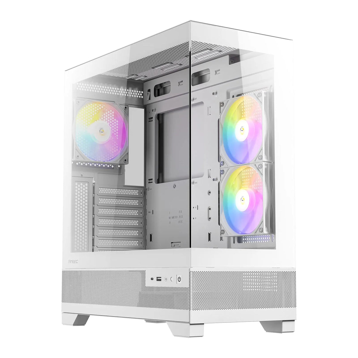 ANTEC CX700 Mid Tower Gaming Case, White, 270 Full-View Tempered Glass, 3 x 120 mm ARGB PWM Fans, 1 x USB 3.0 / 1 x USB Type-C, ATX, Micro ATX, ITX