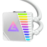 ANTEC Symphony 360 AiO Liquid CPU Cooler, Universal Socket, White, 360mm Radiator, PWM 1600RPM Cooling Fans, Addressable RGB LED Lighting with Chromatic ARGB Lighting Pump Head