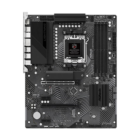 ASRock B650 PG Lightning AMD AM5 Socket Motherboard, ATX, 4x DDR5 Slots, 3x M.2 Sockets, Fitted I/O Shield, 2.5GbE LAN, 1x HDMI Port