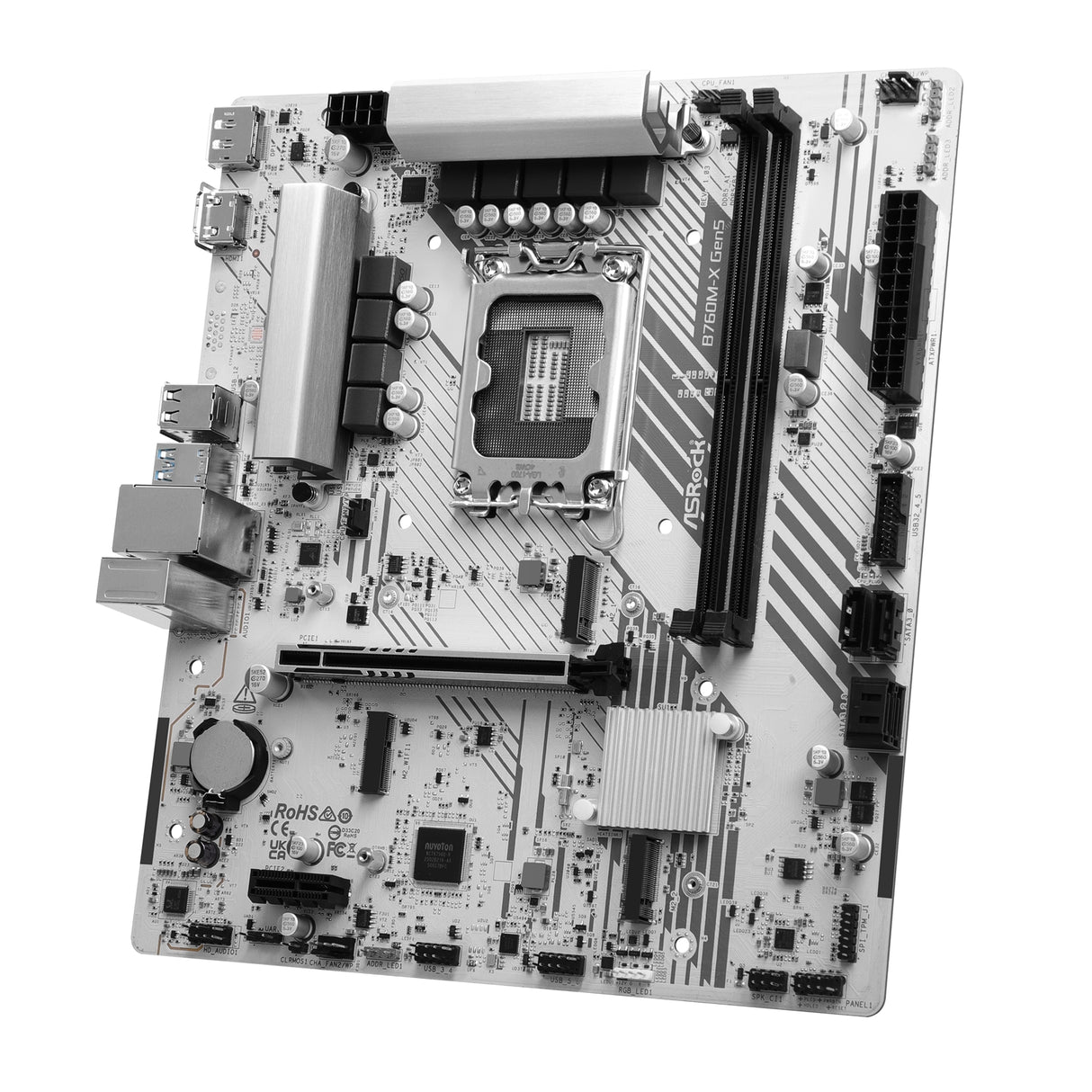 ASRock B760M-X Gen5 Intel 1700 Socket Motherboard, Micro-ATX, 2x DDR5 Slots, 2x M.2 Socket, 2.5GbE LAN, 1x DisplayPort / 1x HDMI Port