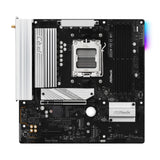 ASRock B850M Pro RS WiFi AMD AM5 Socket Motherboard, Micro-ATX, 4x DDR5 Slots, 3x M.2 Sockets, Fitted I/O Shield, 2.5GbE LAN, Wi-Fi 6E, 1x DisplayPort / 1x HDMI Port