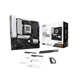 ASRock B850M Pro RS WiFi AMD AM5 Socket Motherboard, Micro-ATX, 4x DDR5 Slots, 3x M.2 Sockets, Fitted I/O Shield, 2.5GbE LAN, Wi-Fi 6E, 1x DisplayPort / 1x HDMI Port