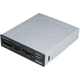 Akasa USB 3.0 Multi Card Reader, Supports CF/MS/SD/MicroSD UHS-II Cards, 3.5", Internal USB 3.0 Connector, Black, for PC