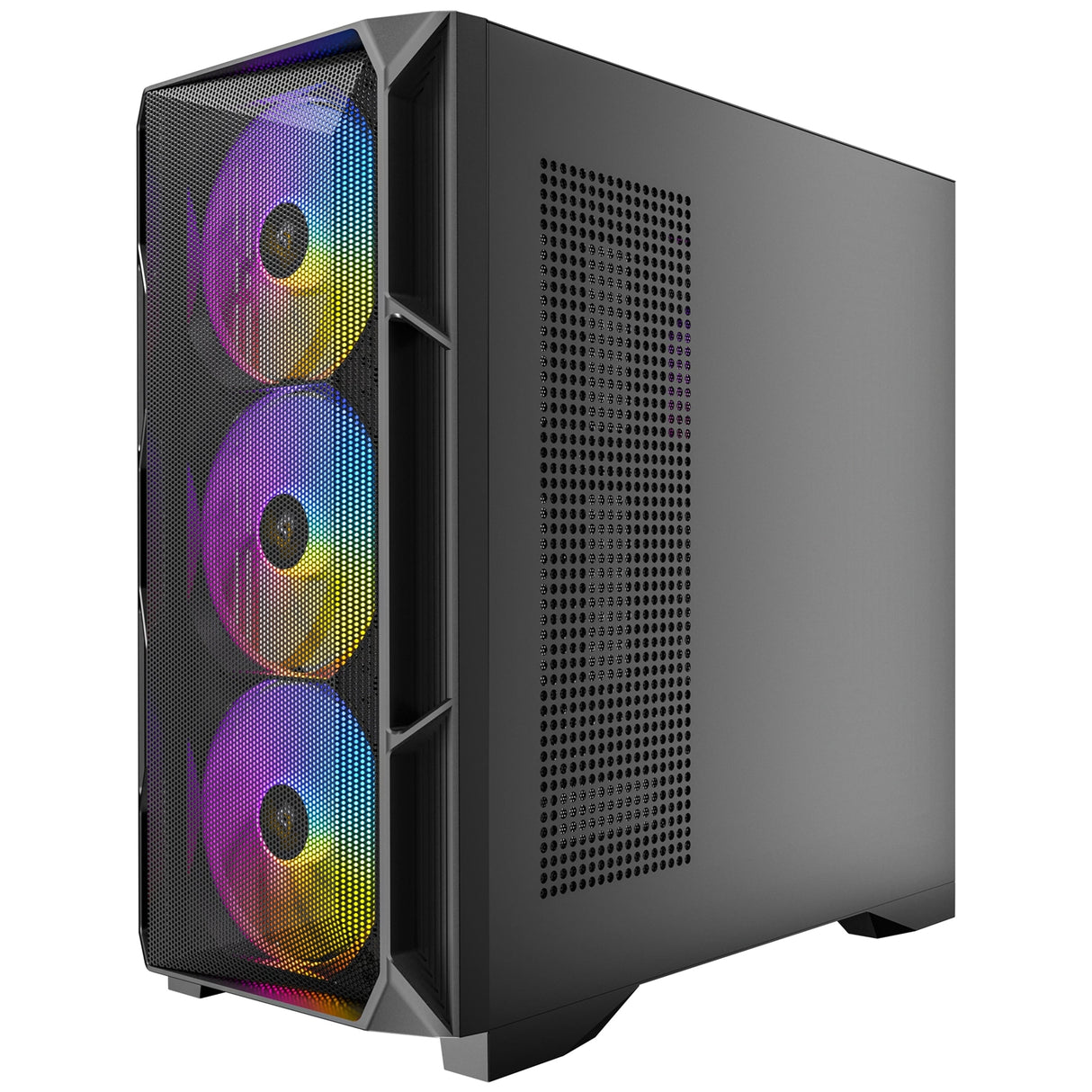 Antec AX1000 ARGB Mid-Tower Gaming PC Case, Full Mesh Front, Tempered Glass, Steel/Plastic, 4 x 120mm ARGB Fans, E-ATX, ATX/Micro-ATX/ITX Compatible