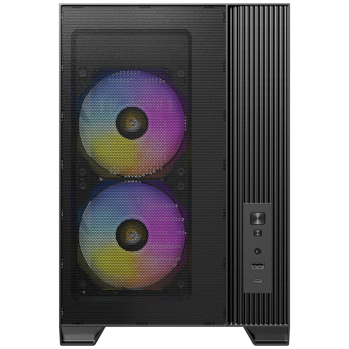 Antec FLUX M Mini Tower PC Case - Tempered Glass, Steel/Plastic, 6 PWM Fans, USB-C, Micro-ATX/ITX Compatibility