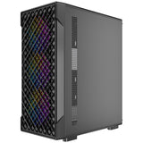 Antec VX320 ARGB Mid-Tower Gaming PC Case - Pre-Installed 4 x 120mm ARGB Fans, Tempered Glass Side Panel, High-Airflow Mesh Front - ATX/Micro-ATX/ITX