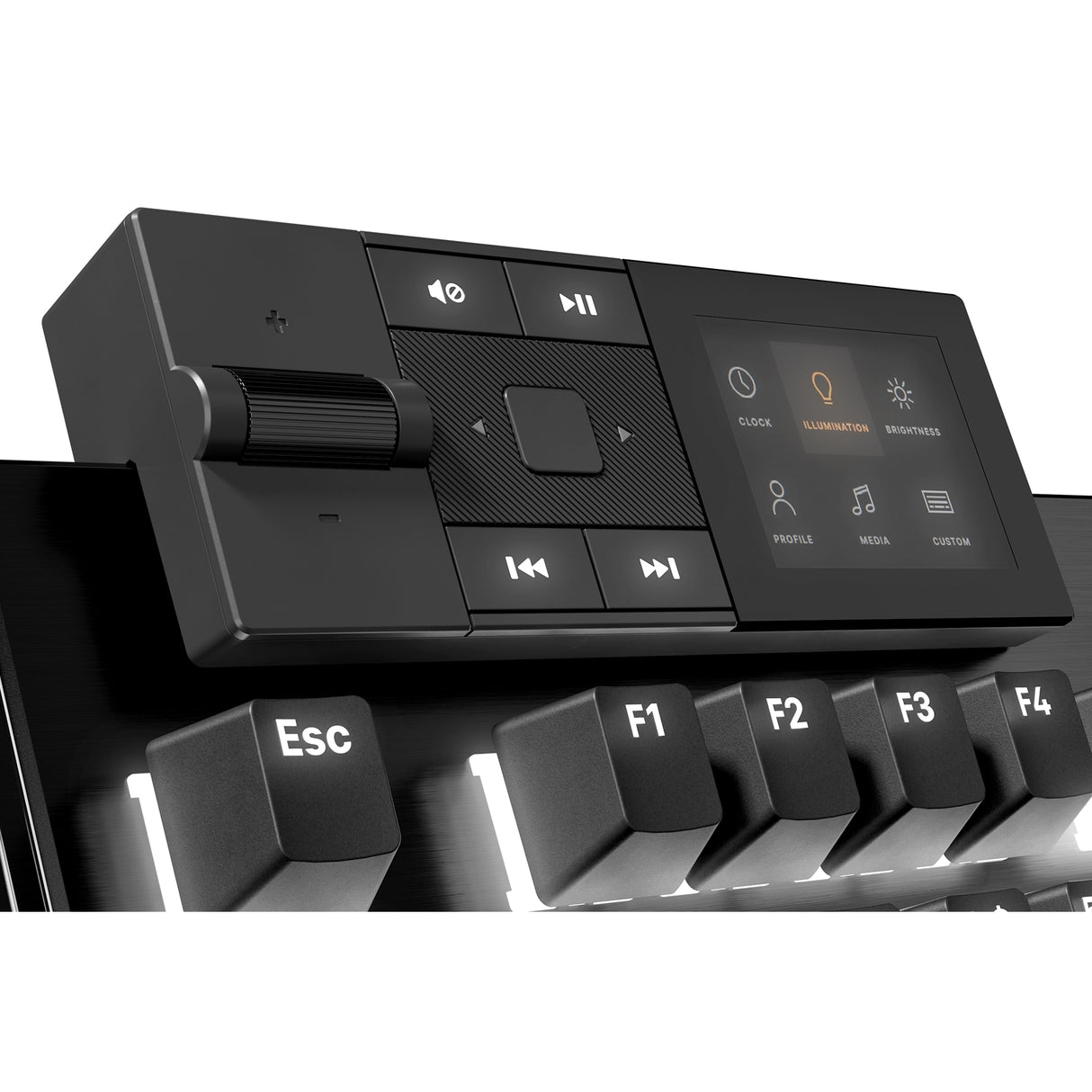 Be Quiet! Dark Mount Silent Tactile Modular ARGB Gaming Keyboard with 8 Customisable Display Keys, Silent Tactile Black Switches, Detachable Numpad & Stream Dock