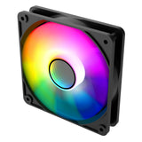 CIT Halo 120mm Infinity ARGB Black 4-Pin PWM High-Performance PC Cooling Fan with Addressable RGB Lighting and Superior Airflow