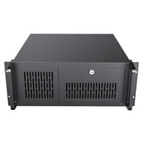 CiT 4U Rackmount Server Case 500mm, Heavy-Duty Industrial Chassis with Lockable Front Door, Supports ATX/mATX, 8x Internal HDD Bays for Massive Storage, Black