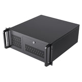 CiT 4U Rackmount Server Case 500mm, Heavy-Duty Industrial Chassis with Lockable Front Door, Supports ATX/mATX, 8x Internal HDD Bays for Massive Storage, Black