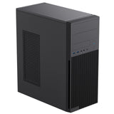 CiT Academy Mid-Tower Office PC Case With USB Type C and 80mm Rear Black Fan and 500W Power Supply Included