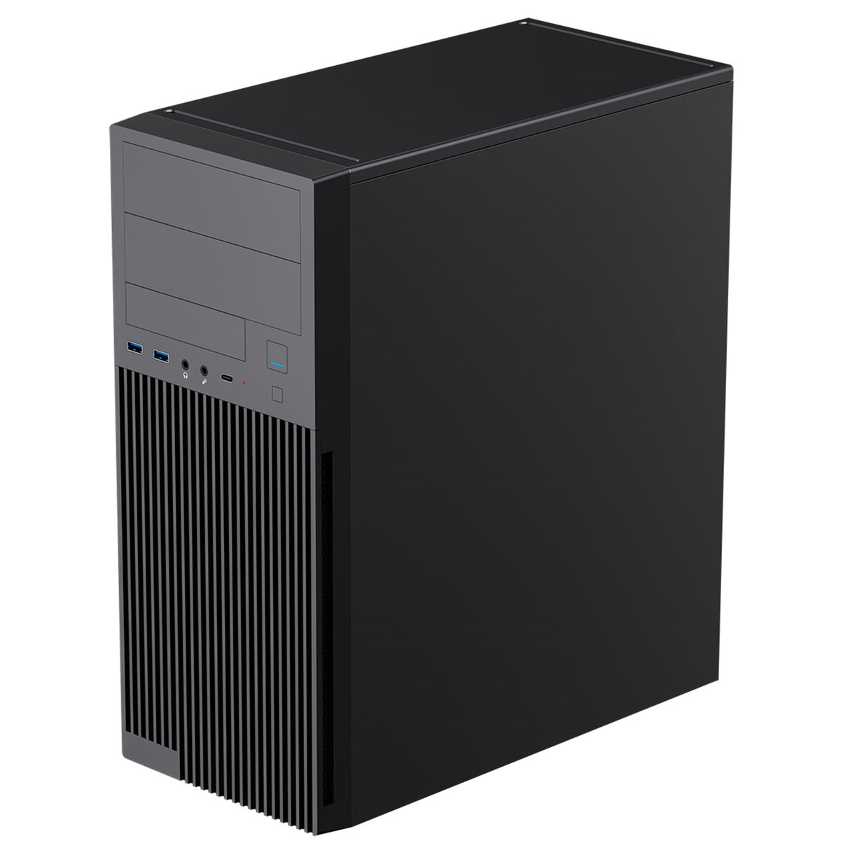 CiT Academy Mid-Tower Office PC Case With USB Type C and 80mm Rear Black Fan and 500W Power Supply Included