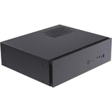 CiT S8i SFF Micro-ATX PC Case - 8.3L Compact Desktop Chassis, Brushed Front, 1 x 80mm Fan, 2 x USB 3.0, TFX PSU Support, Black