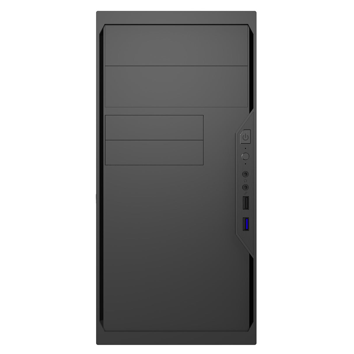 CiT Work Micro-ATX PC Case with USB 3.0, HD Audio, and Efficient Cooling. Compact Steel Design for Home and Office Builds