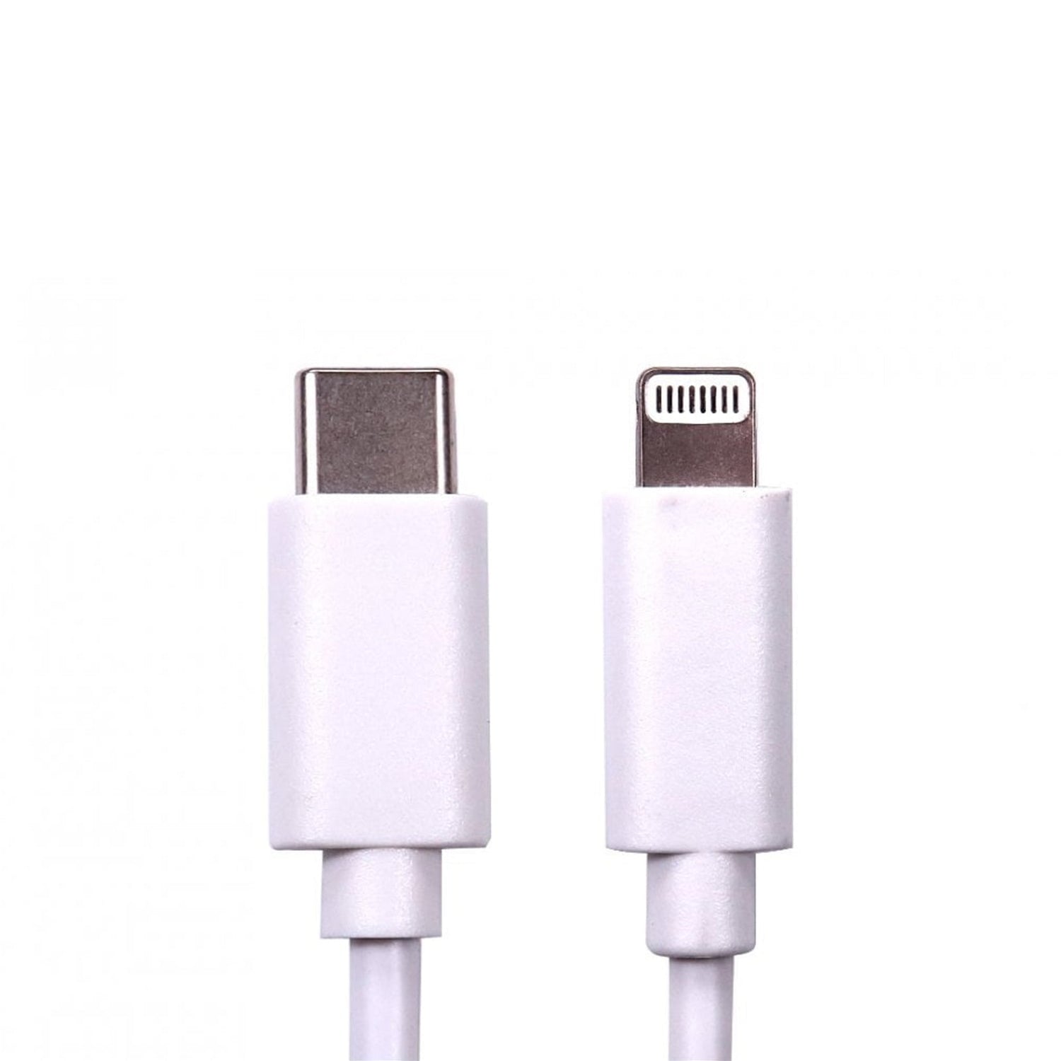 Data Cable, USB 2.0 Type-C (M) to Apple Lightning (M), 2m, White, MFI Certified, 9V 2.2A Charging Power, White PVC Jacket, OEM Polybag Packaging