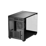 DeepCool CG330 3F ARGB Dual-Chamber Micro-ATX Tower Case, Tempered Glass Panels, 3 x 120mm ARGB Fans, USB 3.0, ITX/Micro-ATX, Black