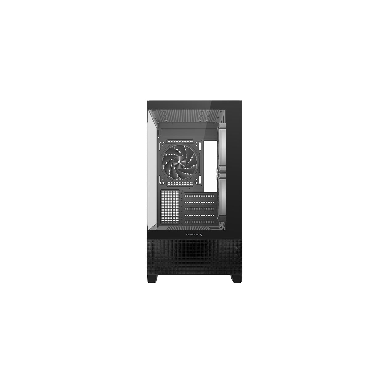 DeepCool CG380 3F Micro-ATX Gaming Case Black Panoramic Tempered Glass Side Panel, Mesh Airflow Front, 3 Pre-Installed ARGB Fans, USB-C & USB-A Front I/O, Spacious SFF/mATX/ITX Build Support