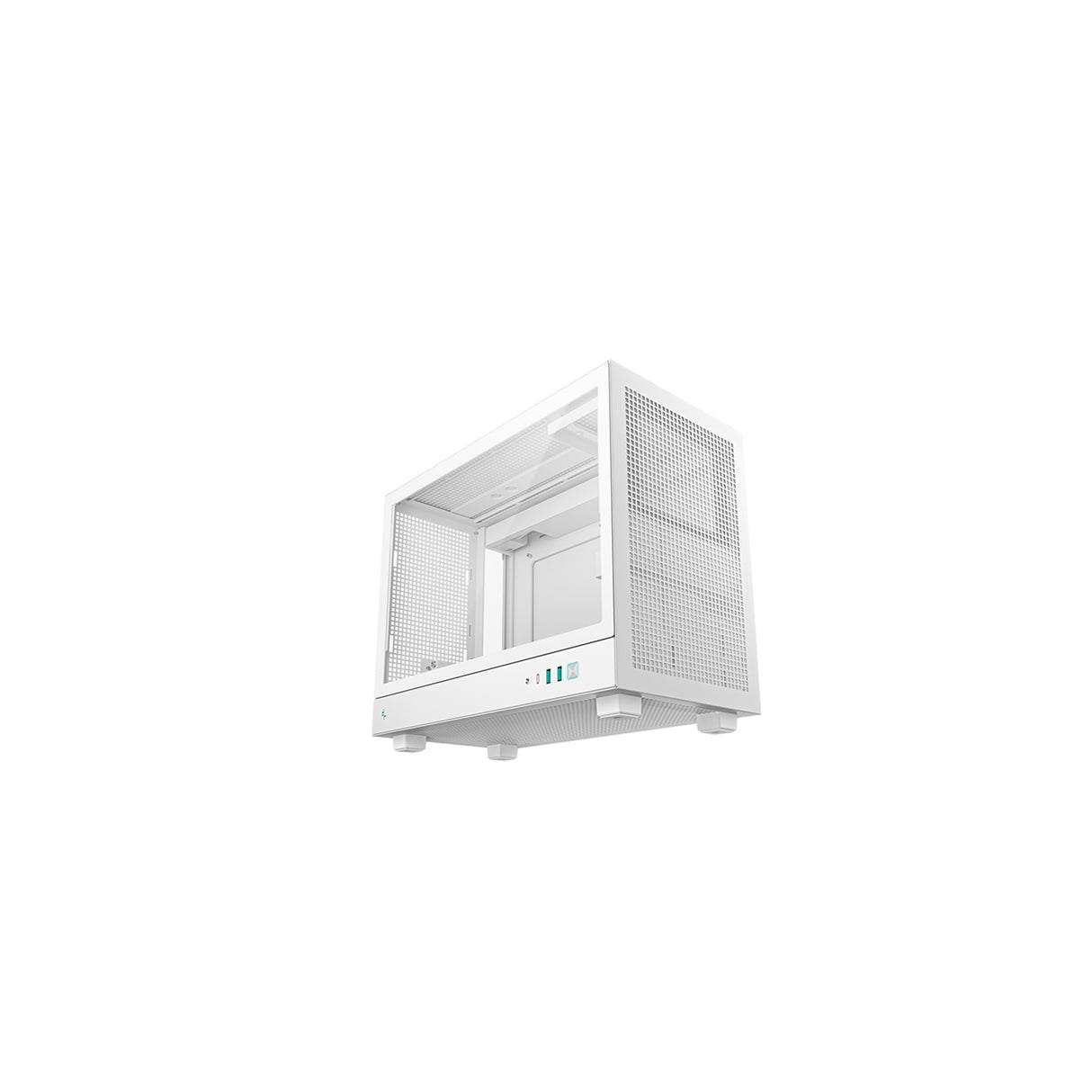 DeepCool CH160 PLUS Micro-ATX Mini Tower PC Case, Tempered Glass, Mesh Airflow Design, 240mm Radiator Support, USB-C & USB 3.0 Front I/O, GPU up to 342mm, White