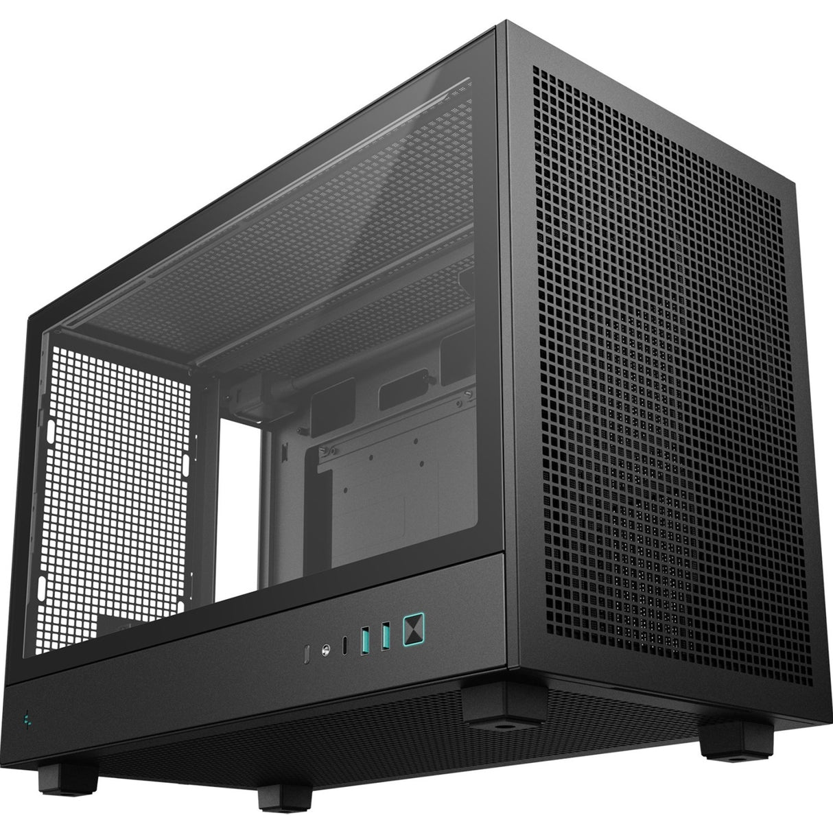 DeepCool CH260 Micro-ATX Case, High-Airflow Compact PC Case with Tempered Glass Panel, USB-C Port, Supports 360mm Radiator, ATX PSU, Black
