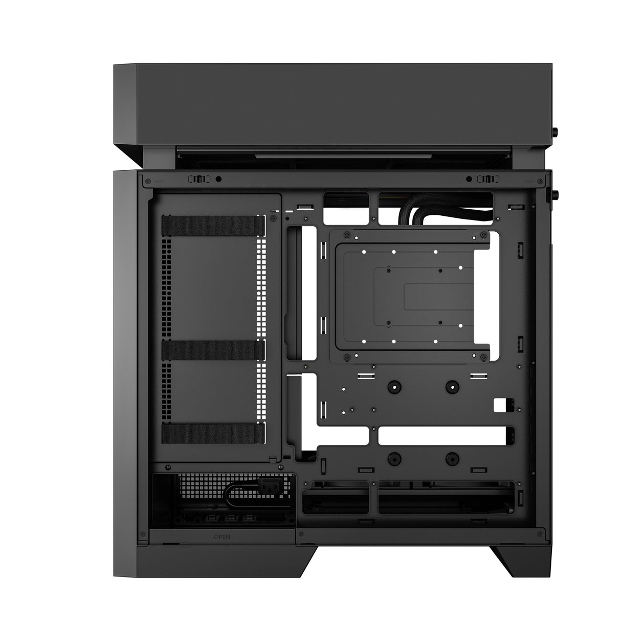 DeepCool CL6600 ARGB Modular Split-Chamber Mid-Tower ATX Case, Tempered Glass Panels, Pre-installed 360mm ARGB Liquid Cooler, 2 x FL12R SE ARGB Fans, USB 3.0, Mini-ITX/Mico-ATX/ATX, Black