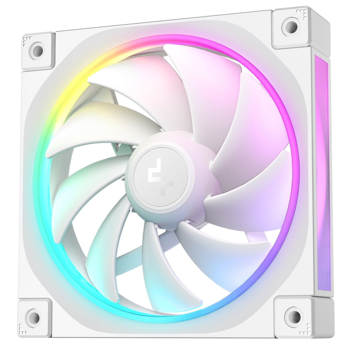 DeepCool FL12 120mm PWM 3 Pack White Fan - High Performance, Low Noise, Fluid Dynamic Bearing, 36 ARGB LEDs, 500-2150 RPM, 55 CFM Airflow, 4-Pin PWM Control