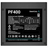 DeepCool PF400 80 PLUS Standard Power Supply 400W, Silent Hydraulic Bearing Fan, Reliable Protection, Flat Black Cables, 85% Efficiency