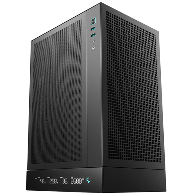 Deepcool CH170 Digital Mini-ITX Case - High Airflow, Supports Water Cooling, Ultra-Quiet Operation, Compact Design for Efficient Space Management