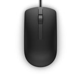 Dell MS116 Wired USB Mouse, 2-Buttons, 1000dpi and Optical Tracking, Ambidextrous Design for PC, Mac and Laptop, Black